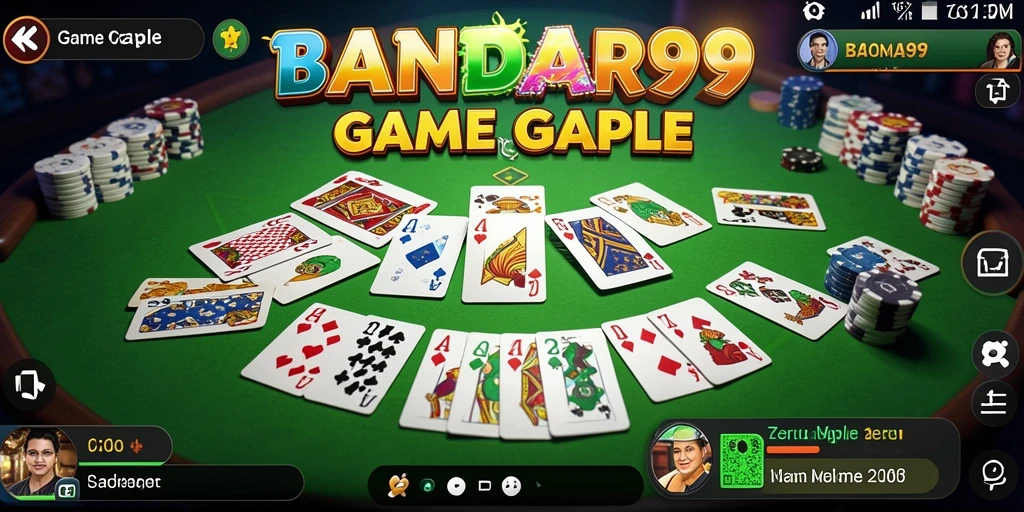 Screenshot BANDAR99 menampilkan pengalaman bermain Gaple yang seru.