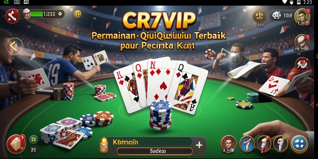 Tampilan gameplay seru CR7VIP dalam permainan QiuQiu.