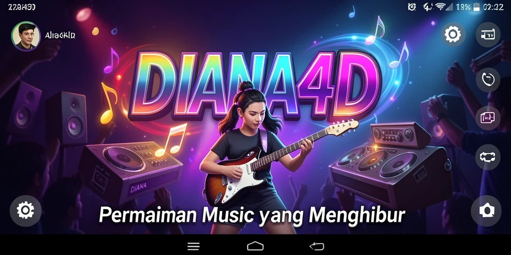 Tampilan gameplay musik pada DIANA4D yang seru dan interaktif.