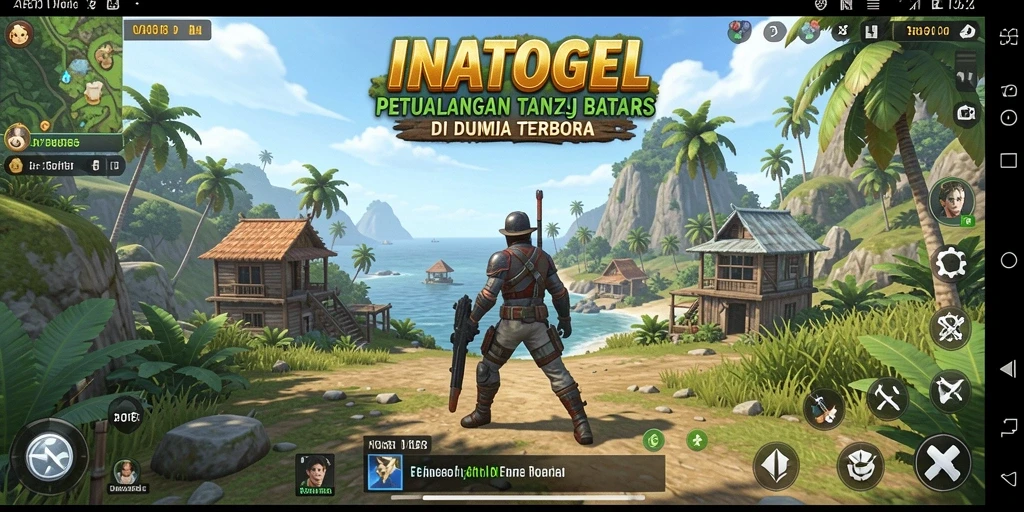 Tangkapan layar gameplay INATOGEL menunjukkan dunia terbuka yang luas dan indah.
