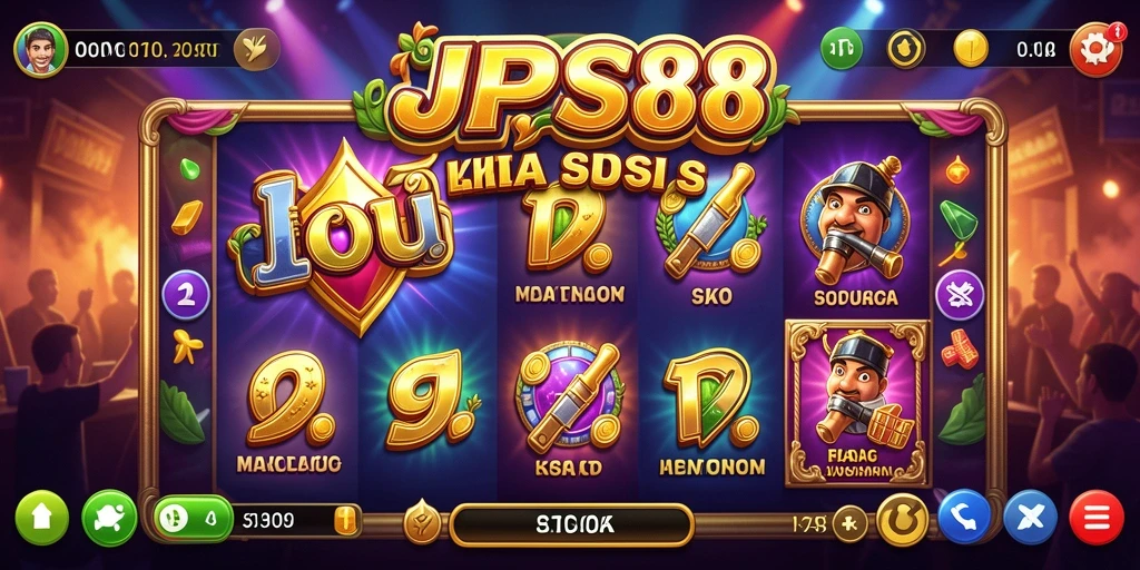Tampilan utama gameplay JPS88 yang mengasyikkan dan penuh warna.