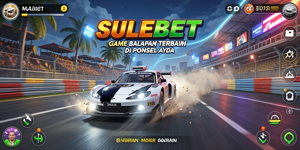 Gameplay seru dalam balapan SULEBET yang mendebarkan.