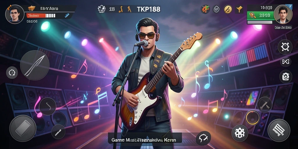 Tampilan gameplay menarik dari TKP188 menampilkan interaksi musik yang seru.