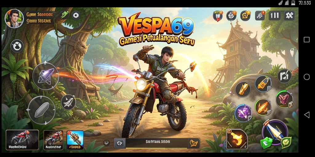Tampilan gameplay VESPA69 yang mendebarkan dalam pertempuran strategi.