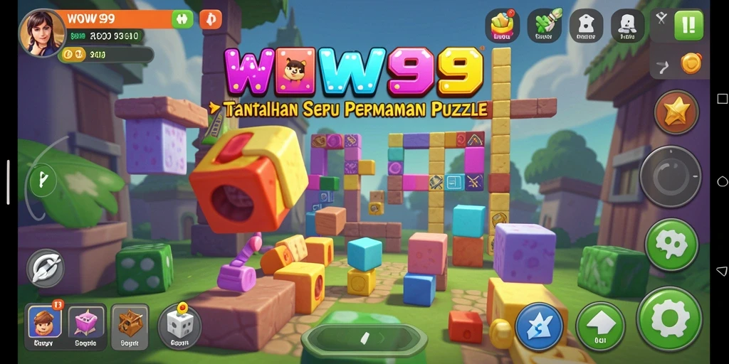 Screenshot WOW99 menampilkan gameplay Puzzle yang seru dan menantang.
